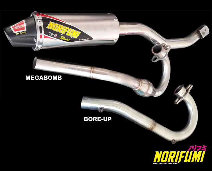 norifumi ti 5 shorty stainless for kawasaki klx d tracker norifumi ti 5 shorty stainless for kawasaki klx d tracker