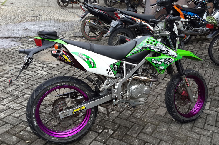 knalpot leher racing klx 5 Kawasaki 150 TRACKER  Ti Shorty Carbon KLX/D for  Stainless Silencer